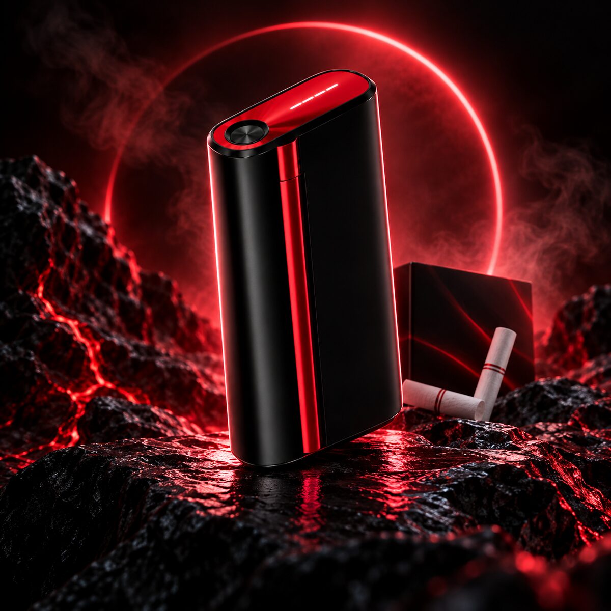 Red and black GLO Air device